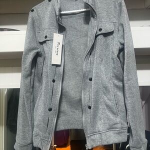 Gray Zip-Up Jacket